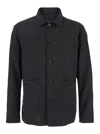 Low Brand Black Jacket With Classic Collar And Patch Pockets On The Front
