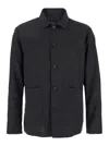 Low Brand Black Jacket With Classic Collar And Patch Pockets On The Front In Black