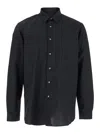 Low Brand Black Relaxed Solid Shirt In Black