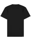 Low Brand Black Solid Crew Neck T-shirt In Black