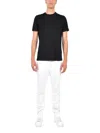 Low Brand Black Solid Crew Neck T-shirt In Black