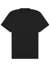 Low Brand Black Solid Crew Neck T-shirt In Black