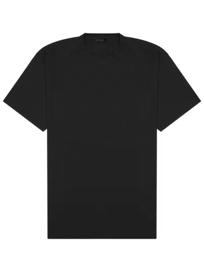 LOW BRAND BLACK SOLID CREW NECK T-SHIRT