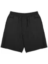 Low Brand Black Solid Shorts In Black