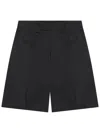 Low Brand Black Solid Shorts In Blue