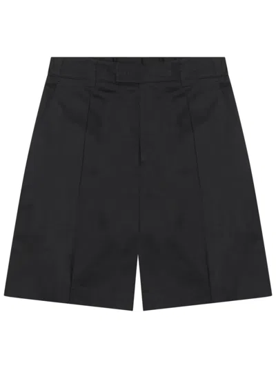 Low Brand Black Solid Shorts In Blue
