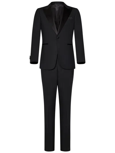 Low Brand Black Tuxedo Suit With Satin Lapels