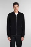 LOW BRAND BOMBER DOUBLE BOMBER IN BLACK WOOL