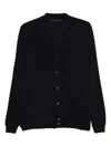 Low Brand Button-front V-neck Cardigan In Black