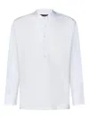 Low Brand Button-placket Long-sleeved T-shirt In White