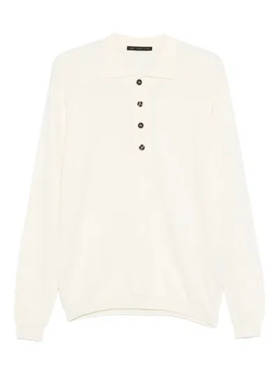 Low Brand Button-placket Polo Shirt In Neutral