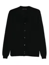 Low Brand Button-front V-neck Cardigan In Black