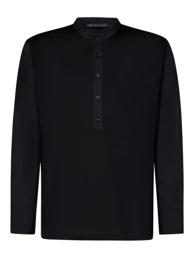 Low Brand Jet Black Mercerized Cotton Jersey T-shirt