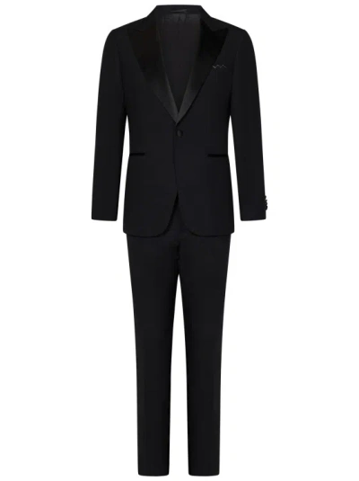 Low Brand Canvased Jet Black Tuxedo Suit