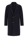 Low Brand Coat Double Wool In Blu