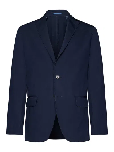 Low Brand Comfort Fit Single-breasted Blazer In Blue