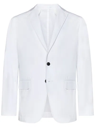 Low Brand Comfort Fit Single-breasted Blazer With Central Vent In White