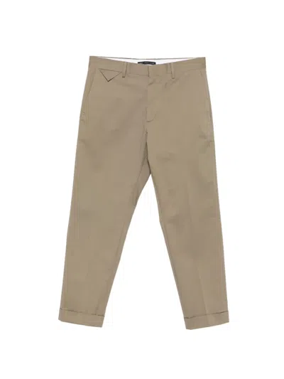 Low Brand Cooper T1.7 Turn-up Cuff Trousers In Brown