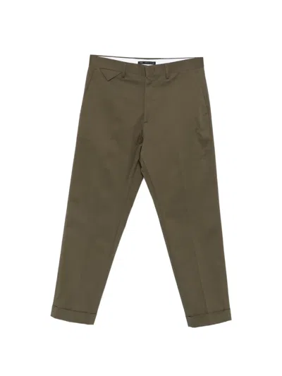 Low Brand Cooper T1.7 Turn-up Cuff Trousers In Green