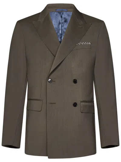 Low Brand Cord-colored Tropical Virgin Wool Double-breasted Blazer