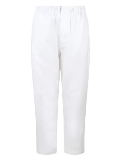 Low Brand Cotton Straight-leg Trousers In White