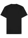 Low Brand Black Solid Crew Neck T-shirt In Black