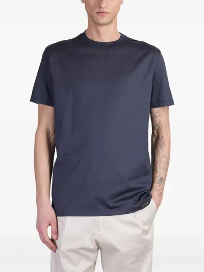 Low Brand B150 T-shirt In Blue Cotton In Black