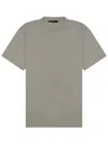 Low Brand Grey Solid Crew Neck T-shirt In Gray