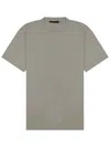 Low Brand Grey Solid Crew Neck T-shirt In Gray