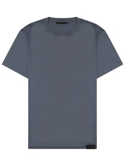 Low Brand T-shirt In Jersey Di Cotone In Blue