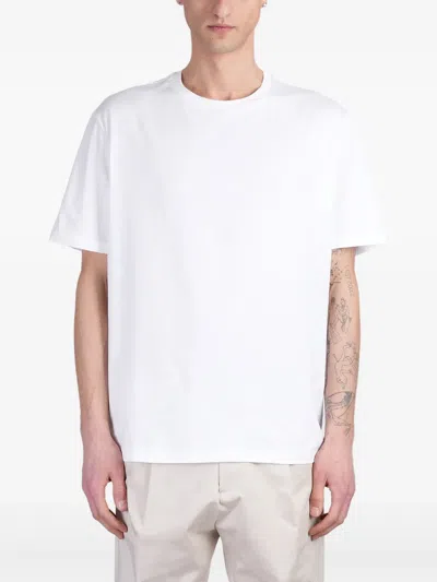 Low Brand B134 Basic T-shirt In White Cotton