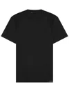 Low Brand Black Solid Crew Neck T-shirt In Black