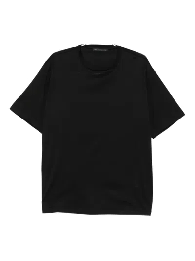 Low Brand Crew-neck Short-sleeved T-shirt In Black