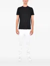 Low Brand Black Solid Crew Neck T-shirt In Black