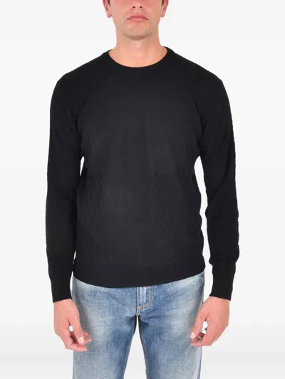 Low Brand Crew-neck Wool Sweater In Black