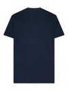 Low Brand Black Solid Crew Neck T-shirt In Blue