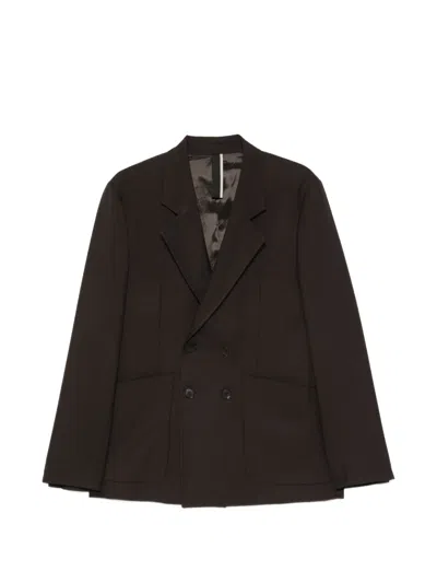 Low Brand Double-breasted Blazer In Brown