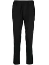 Low Brand Drawstring Tapered-leg Trousers In Black