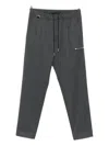 Low Brand Drawstring Zipped-pocket Straight-leg Trousers In Gray