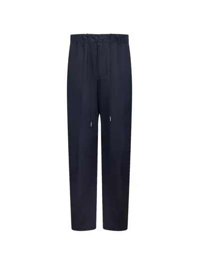 Low Brand Drawstring-waist Tapered Trousers In Blue