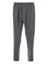 Low Brand Grey Pants With Elastic Waist In Cotton Man In Gray