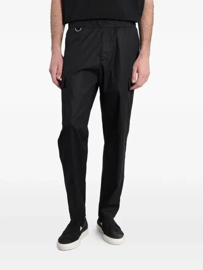 Low Brand Elasticated-waistband Cargo Pants In Black