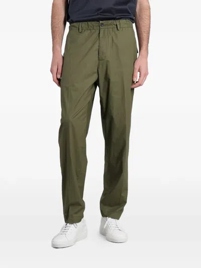 Low Brand Elasticated-waistband Flap-pocket Trousers In Green