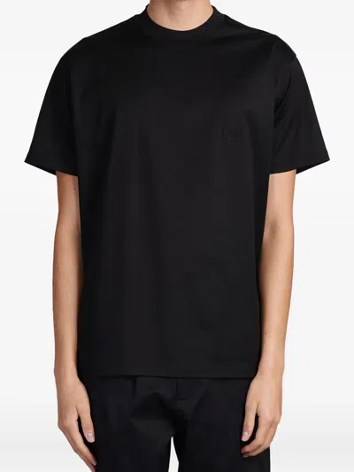 Low Brand Embroidered-motif T-shirt In Black