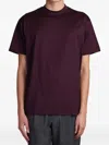 Low Brand B134 Basic T-shirt In Bordeaux Cotton In Red