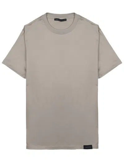 Low Brand T-shirt In Jersey Di Cotone In Gray