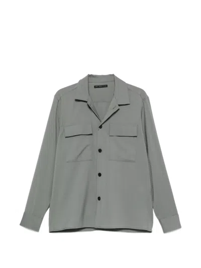 Low Brand Flap-pocket Shirt Jacket In Gray