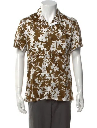 Pre-owned Low Brand Floral Print Short Sleeve Shirt W/ Tags In Multicolor