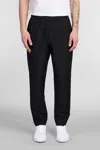 Low Brand George Pants In Black Wool In Black