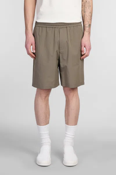 Low Brand Georgette Shorts In Green Wool